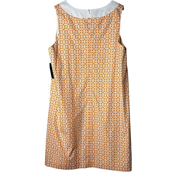 Pendleton Dress NWT Size 18 Preppy Sleeveless Cotton Geometric Lined Orange - Picture 8 of 8